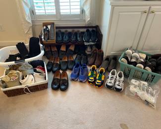 Men’s shoes size 11, Bally, Prada, Sperry, Ferragamo, hats and gloves