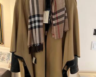 Burberry cape and scarf