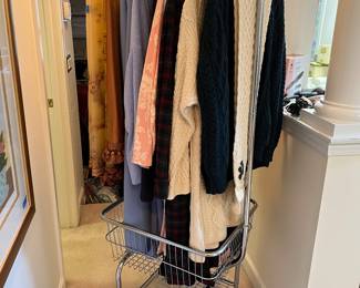 Aran crafts sweaters, robes, laundry cart