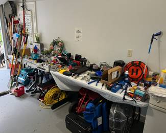 Tools, yard tools, Park bike tools, misc garage