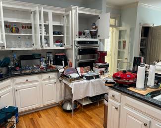 Kitchen utensils, keurigs, crock pot casseroles, bread maker, air fryer, fondue pots, misc kitchen 