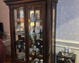 Glass front cabinet, china