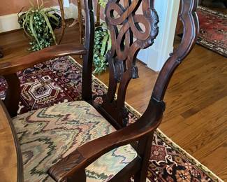 A set of 10 antique dining chairs 