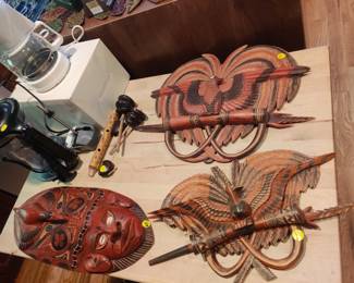 Carved masks from the 80s Appliances