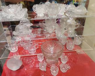 Collection of EAPG Children's Dishes.  punch bowls. butter dishes more!