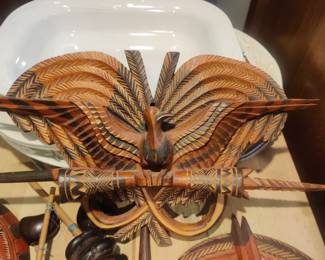 Carved vintage items from their travels... 