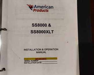 American Products SS8000XLT for sale-wonderful condition.  Paperwork and manuals