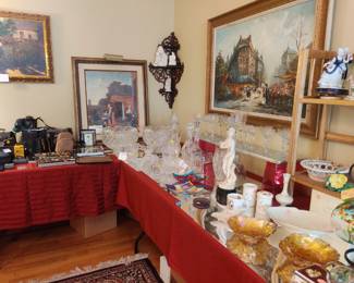 Vintage Cameras, Glassware, Artwork, carpet, Lenox