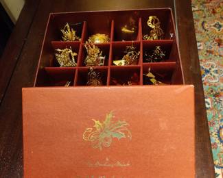 Danbury Mint Gold Christmas Ornament Collection 