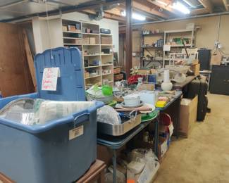 Catering supplies, sterno, disposables, kitchenware, religious items vintage lamps