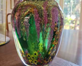 Chris Heilman "Wisteria" glass vase