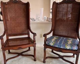 19th century French cane chairs 