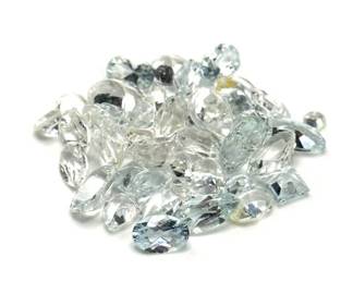 20.00 Carat Blue Topaz & White Quartz Gemstones