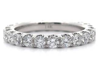 2.10 Carat Diamond Full Eternity Ring in 14k White Gold
