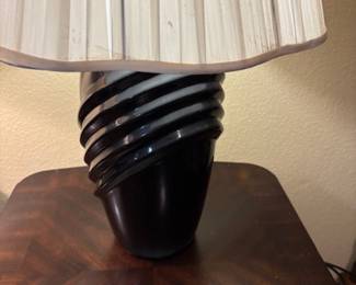 Black Decorative Table Lamps. (2 Available)