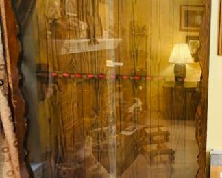 Wood/Glass Gun Cabinet. Capacity 12.
