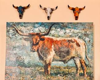 Texas Longhorn Wall Art.