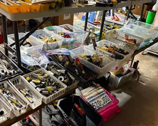 Large Selection of Garage Tools and Shelving!
