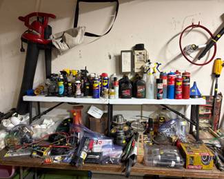 Large Selection of Garage Tools and Shelving!