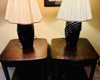 Wood End/Lamp Tables. (2 Available)