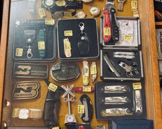Assorted Selection of Watches and Knives