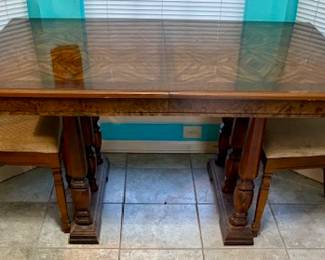 Wood Dining Table w/4 Chairs.
