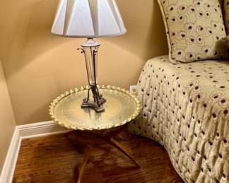 Mid century brass tray top table