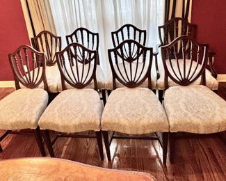 Baker custom upholstered dining chairs set of 8