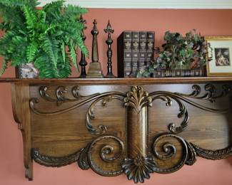 Carved mantel/shelf