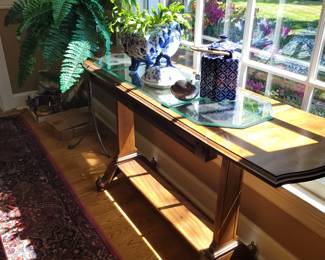 Drop leaf antique wall table