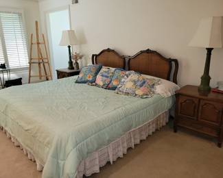 King size bed and frame