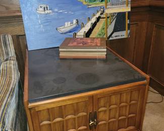 Drexel Heritage Walnut w/ Slate top table