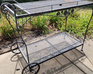 Woodard iron bar cart