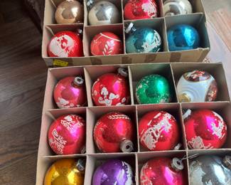 Vintage glass ornaments