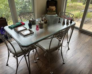 Iron w/ glass table set