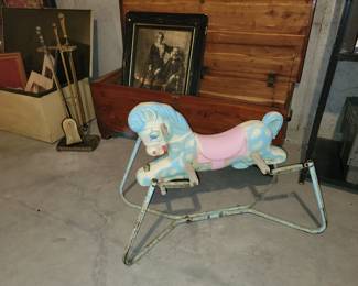 Antique bouncy horse