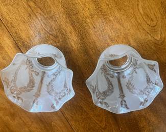 antique glass etched shades
