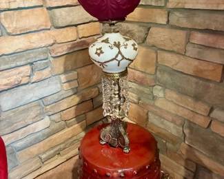 Brass Crystal Globe Lamp