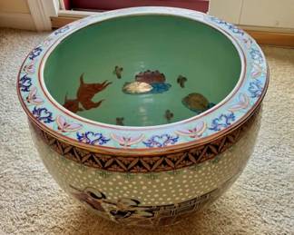 Chinese Porcelain Fishbowl Planter