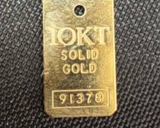 10K Solid Gold Pendant