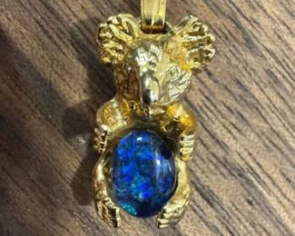 Vintage Australian Koala Opal Necklace