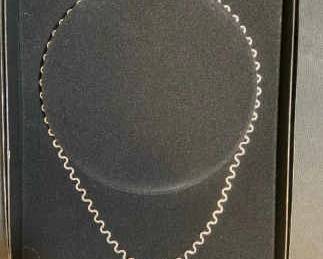 14K White Gold Necklace Italy