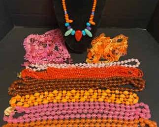 Assortment Of Colorful Beaded Necklaces By Marvella More