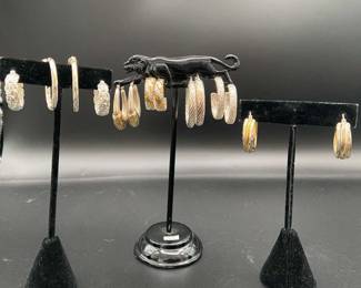 7 Pair Of 925 Hoops