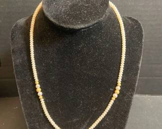 Fresh Water Pearl Necklace With 14K Clasp