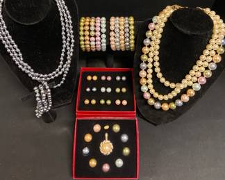 Collection Of Kenneth Jay Lane Necklaces Bracelets Earrings Interchangeable Pendant