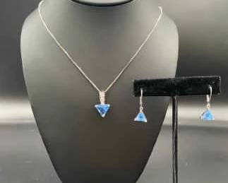 925 Necklace With Matching Earrings
