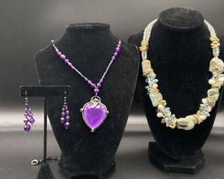 Beaded And Stone Costume Necklaces