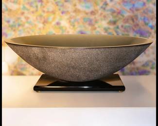 ON SALE FOR $137.50! Vintage Stephen Schlanser Art Glass Contemporary Style Long Oval Artifact Bowl (1997) (American)!