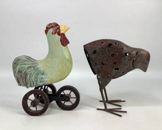 Folk Art Bird and Pull Toy